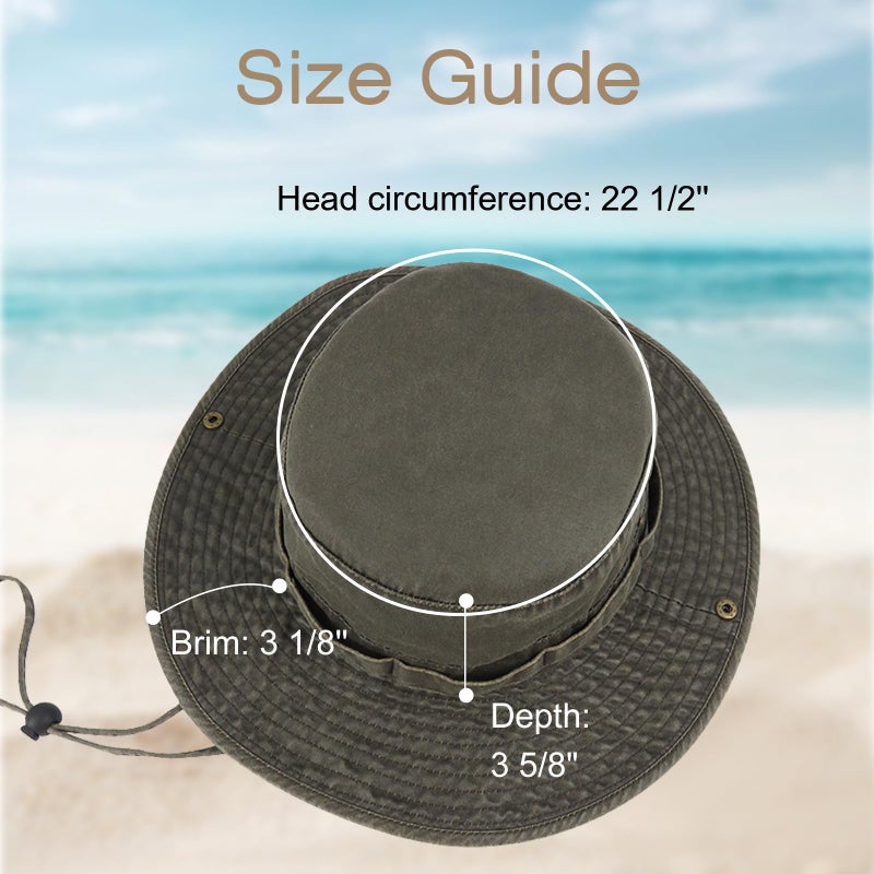 Phaiy Men Wide Brim Bucket Hat UV Protection UPF 50+ Waterproof Boonie Safari Sun Rain Hat Cap for Fishing, Hiking Camel - Image 5
